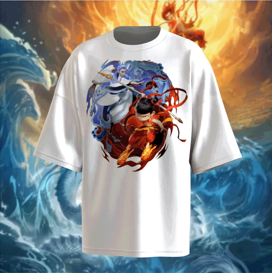 Nezha And Ao Bing Basic Design T-Shirt style option 1