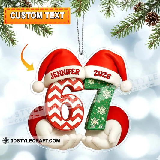 67 Christmas Home Decor Christmas Ornament Personalized Ornament 3.54’’ / 1 Ornament Ornament