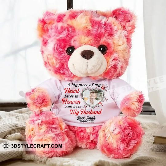 A Big Piece Of My Heart Lives In Heaven Bear, Personalized Teddy Bear Shirt style option 3