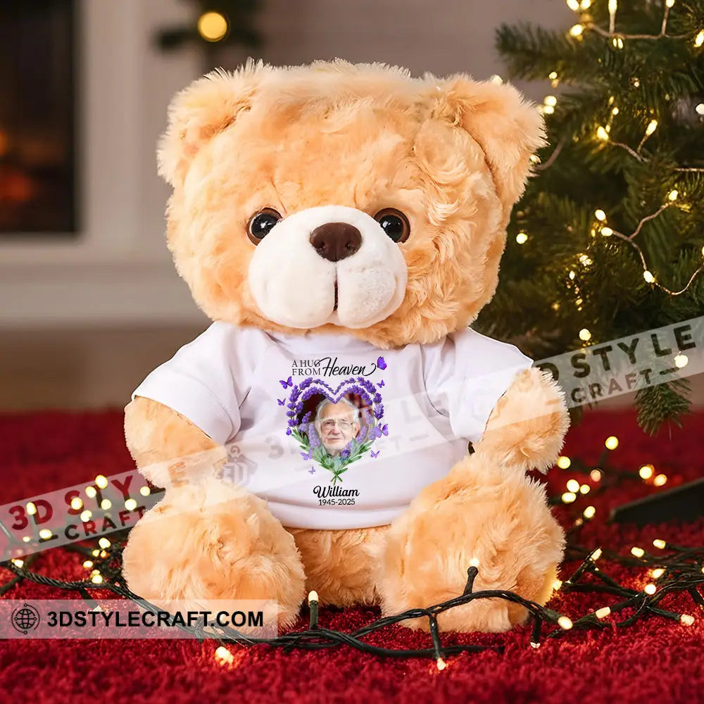 A Hug From Heaven Bear Personalized Teddy Bear Shirt Beige / 9’’ / No Graduate Teddy Bear Shirt