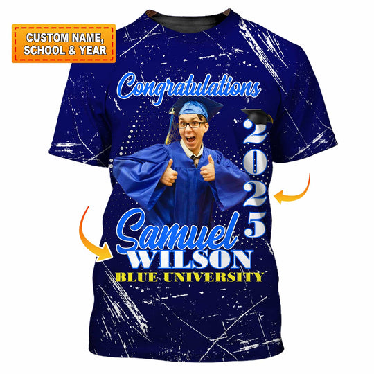 Unisex Shirt - Custom Text Shirt, Grad Shirt style option 1