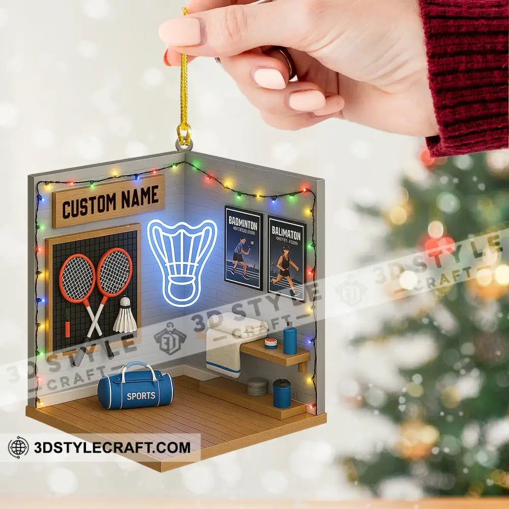 Badminton Home Decor Christmas Ornament Personalized Ornament Ornament