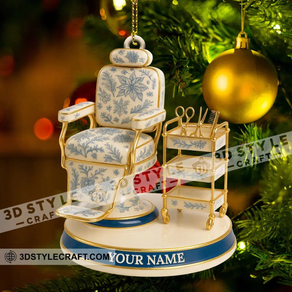 Barber Chair Home Decor Christmas Ornament Personalized Ornament Ornament
