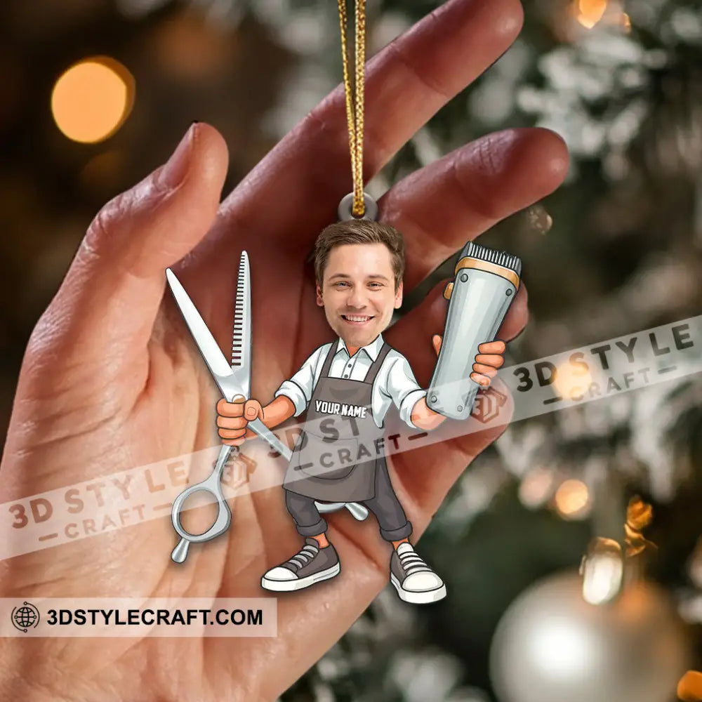 Barber Home Decor Christmas Ornament Personalized Ornament Ornament