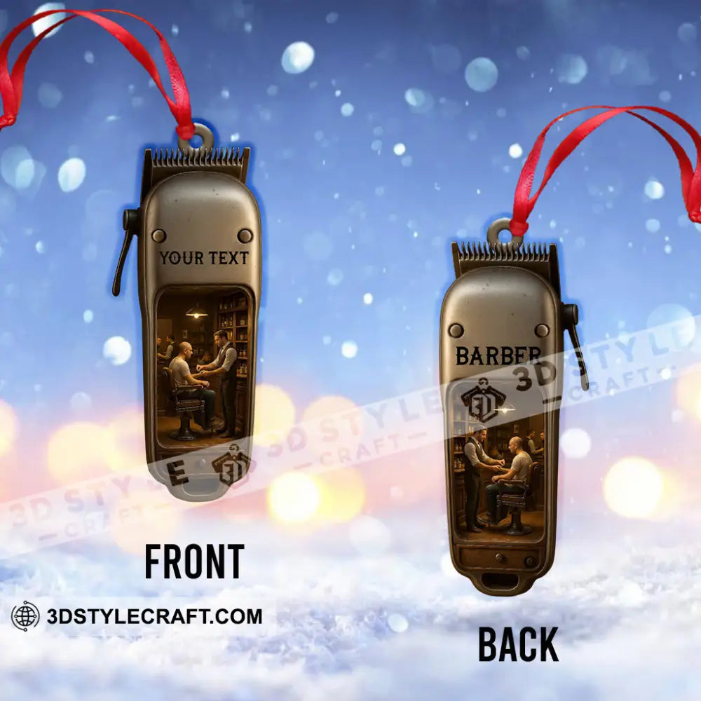 Barber Shop Home Decor Christmas Ornament Personalized Ornament Ornament