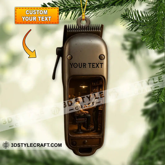 Barber Shop Home Decor Christmas Ornament Personalized Ornament 3.54’’ / 1 Ornament Ornament