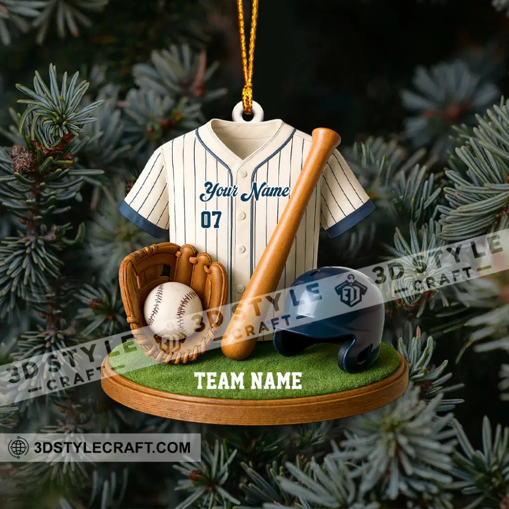 Baseball Home Decor Christmas Ornament Personalized Ornament Ornament