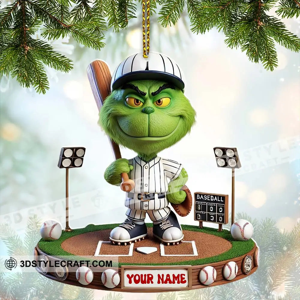 Baseball Player Home Decor Christmas Ornament Personalized Ornament Ornament