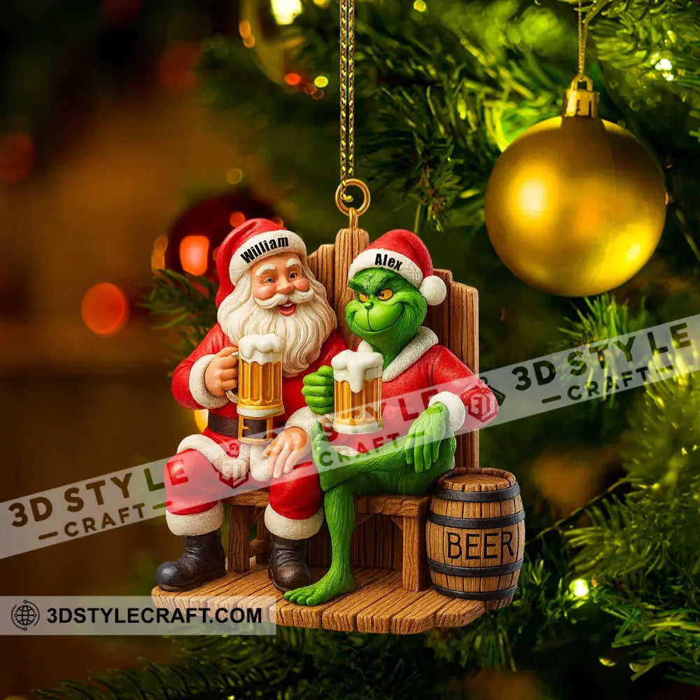 Beer Friends Home Decor Christmas Ornament Personalized Ornament Ornament