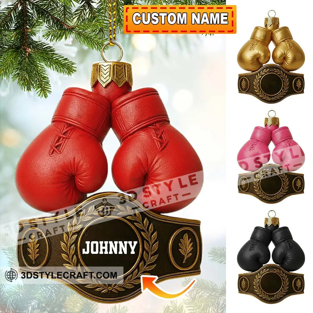 Boxing Christmas Home Decor Christmas Ornament Personalized Ornament 3.54’’ / 1 Ornament Ornament