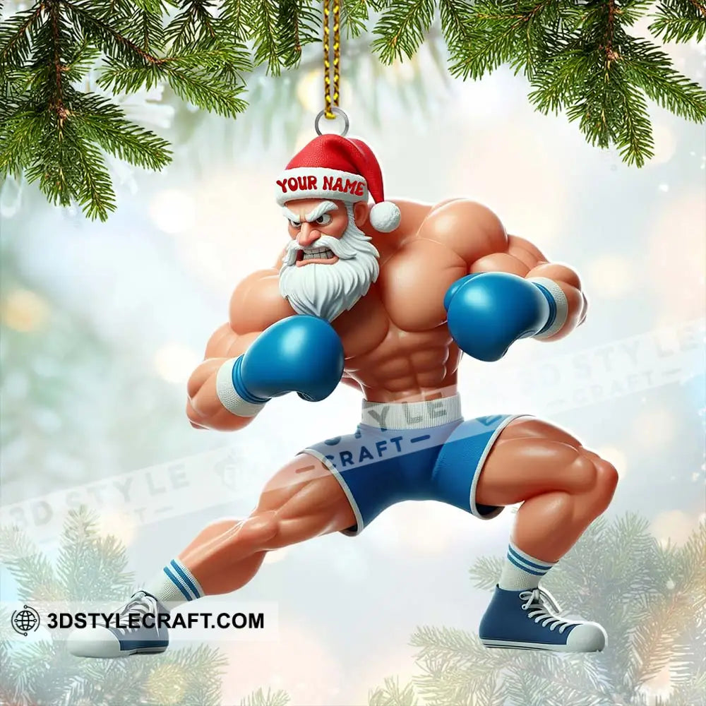 Boxing Santa Home Decor Christmas Ornament Personalized Ornament Ornament