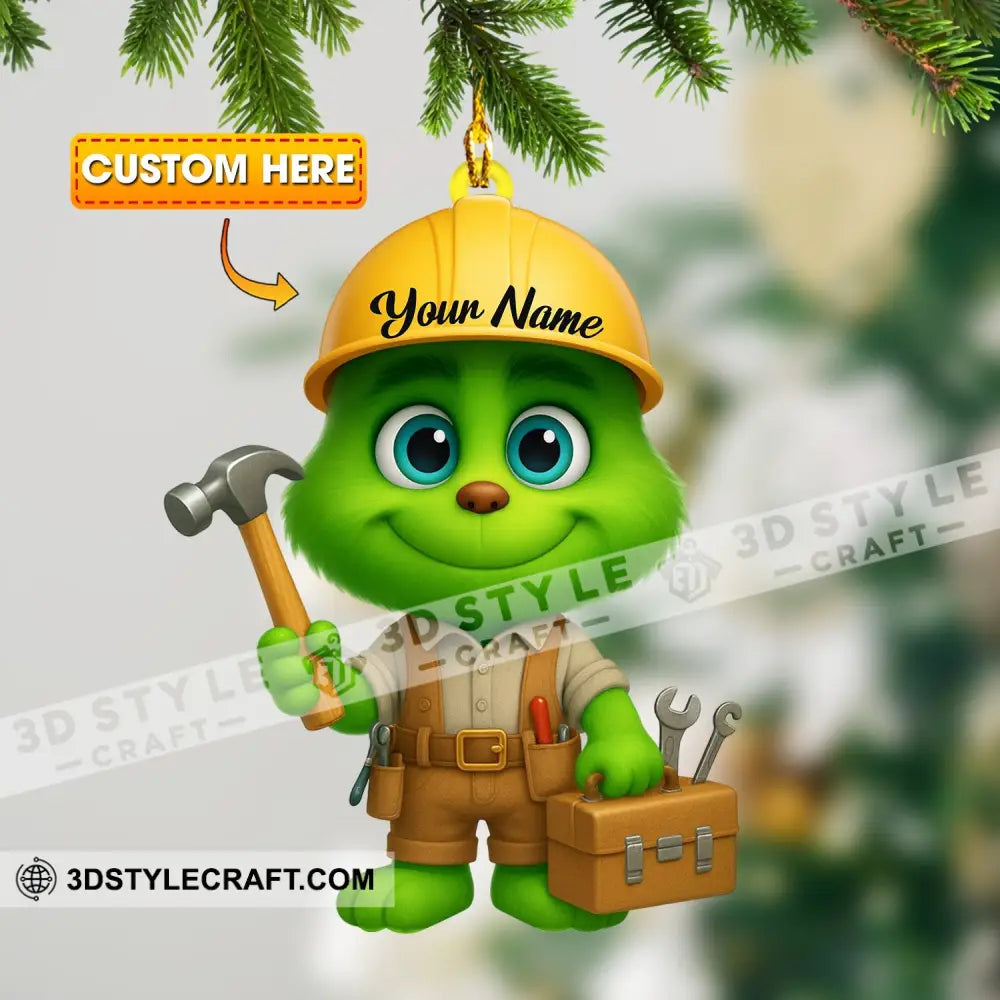 Builder Home Decor Christmas Ornament Personalized Ornament 3.54’’ / 1 Ornament Ornament