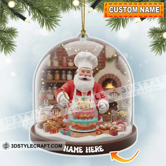 Cake Chef Home Decor Christmas Ornament Personalized Ornament 3.54’’ / 1 Ornament Ornament