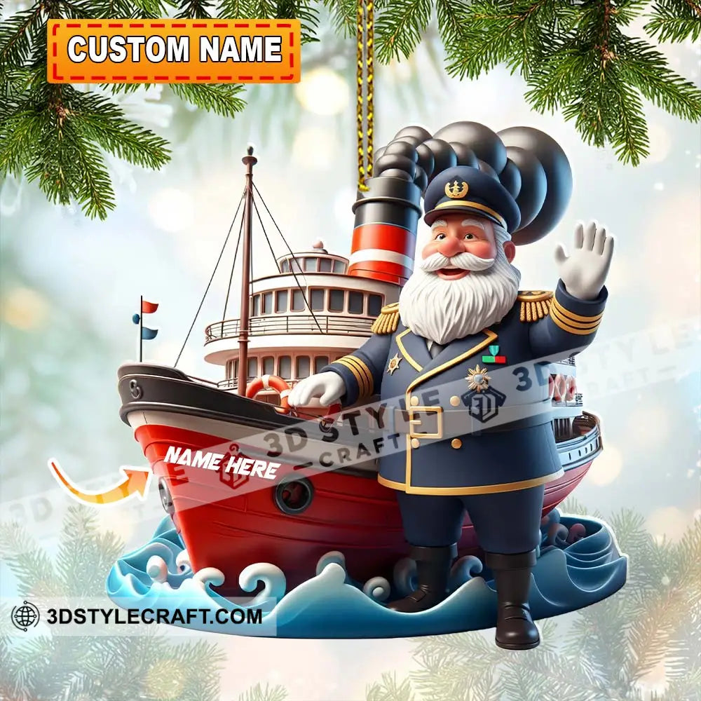 Captain Home Decor Christmas Ornament Personalized Ornament 3.54’’ / 1 Ornament Ornament