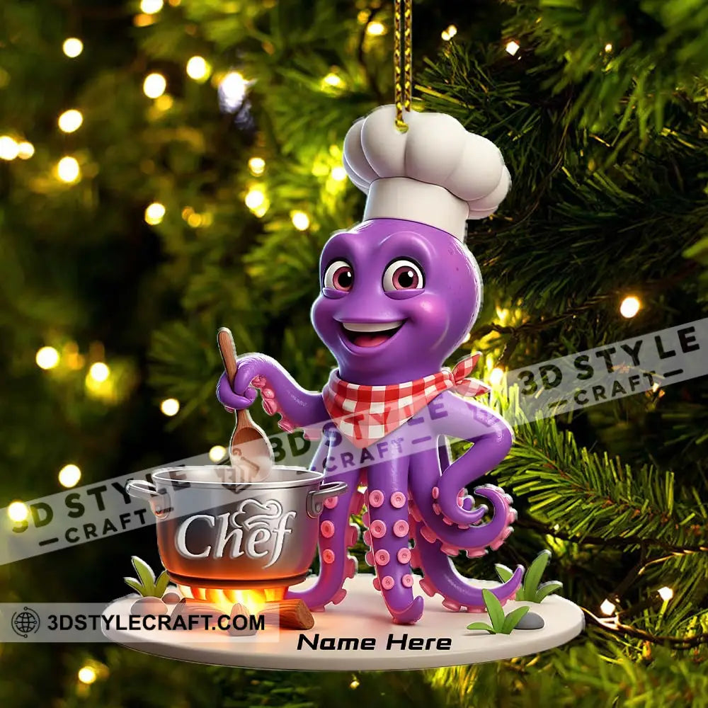 Chef Lover Home Decor Christmas Ornament Personalized Ornament Ornament