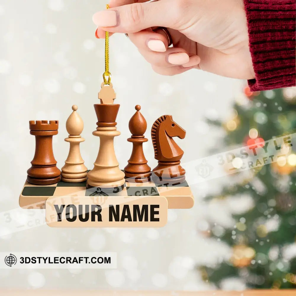 Chess Christmas Home Decor Christmas Ornament Personalized Ornament Ornament