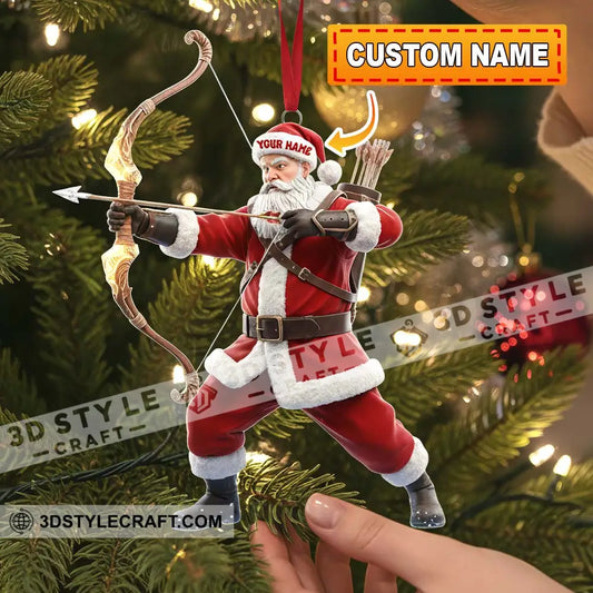 Christmas Archery Santa Home Decor Christmas Ornament Personalized Ornament 3.54’’ / 1 Ornament Ornament
