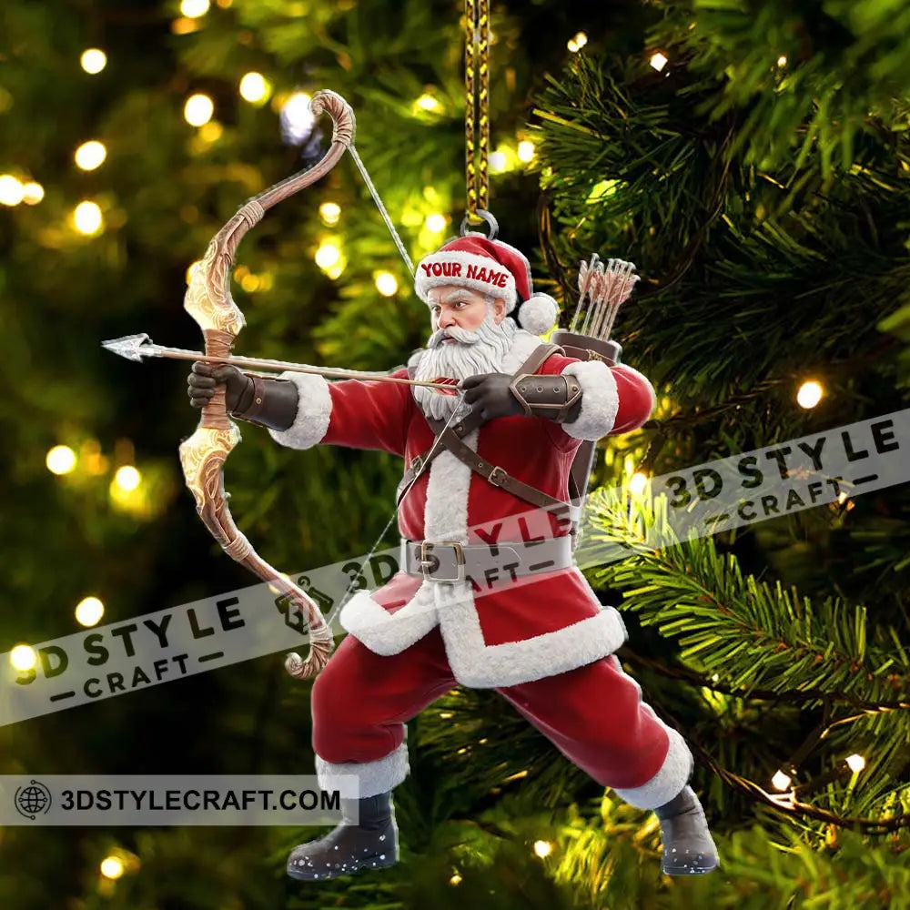 Christmas Archery Santa Home Decor Christmas Ornament Personalized Ornament Ornament