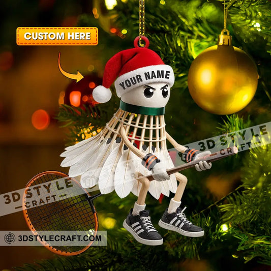 Christmas Badminton Home Decor Christmas Ornament Personalized Ornament 3.54’’ / 1 Ornament Ornament
