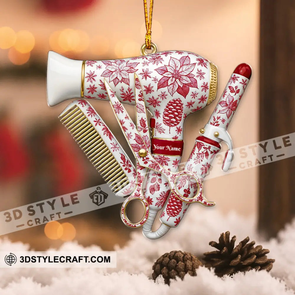 Christmas Barber Home Decor Christmas Ornament Personalized Ornament Ornament