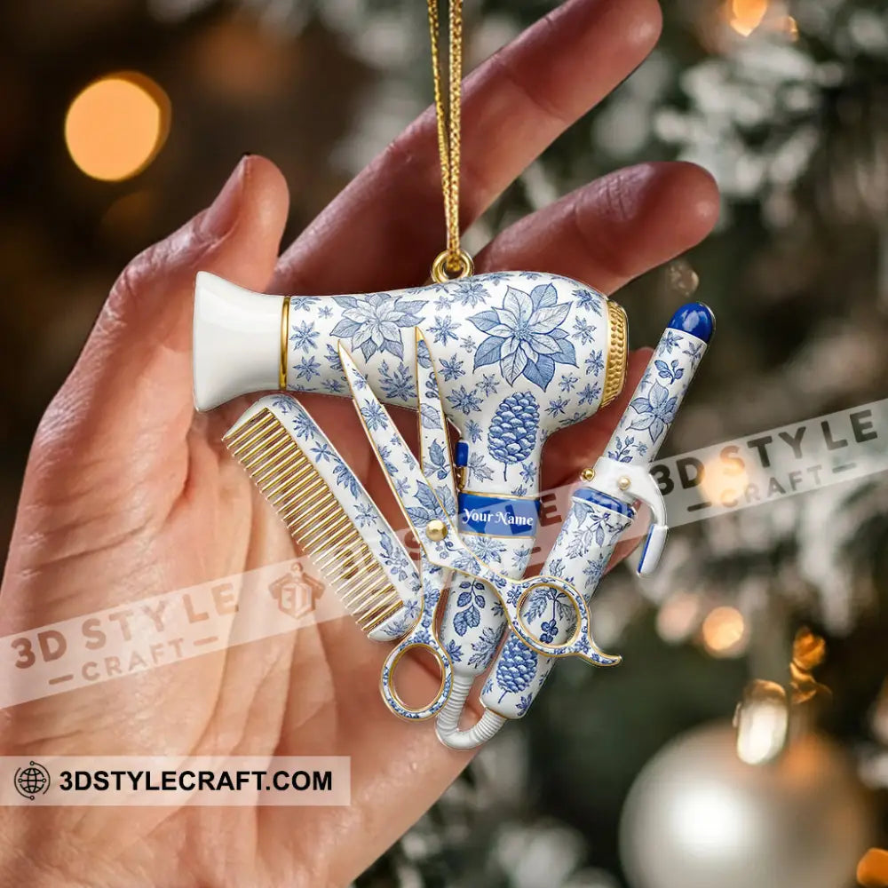 Christmas Barber Home Decor Christmas Ornament Personalized Ornament Ornament