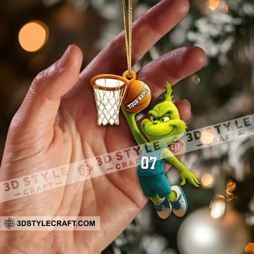 Christmas Basketball Home Decor Christmas Ornament Personalized Ornament Ornament