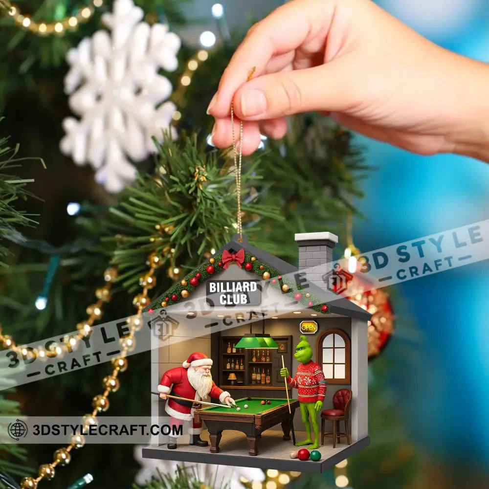 Christmas Billiard Lover Home Decor Christmas Ornament Personalized Ornament Ornament