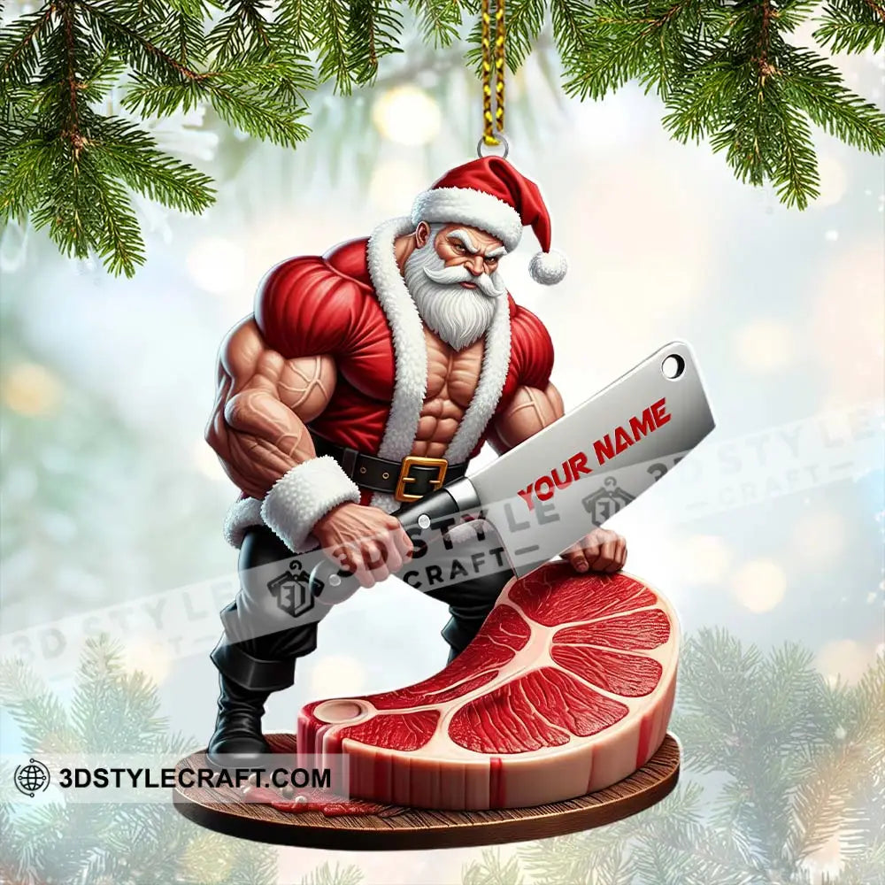 Christmas Butcher Santa Home Decor Christmas Ornament Personalized Ornament Ornament