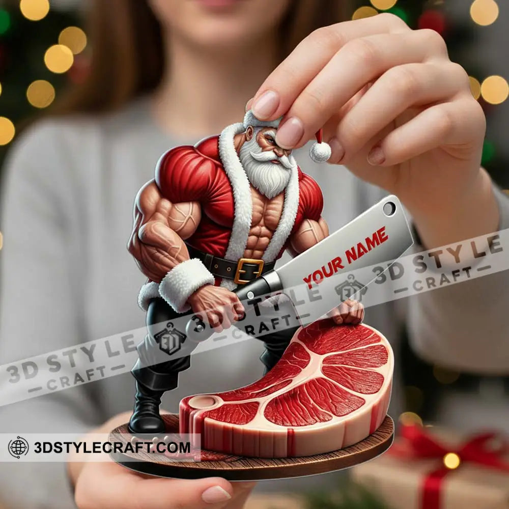 Christmas Butcher Santa Home Decor Christmas Ornament Personalized Ornament Ornament