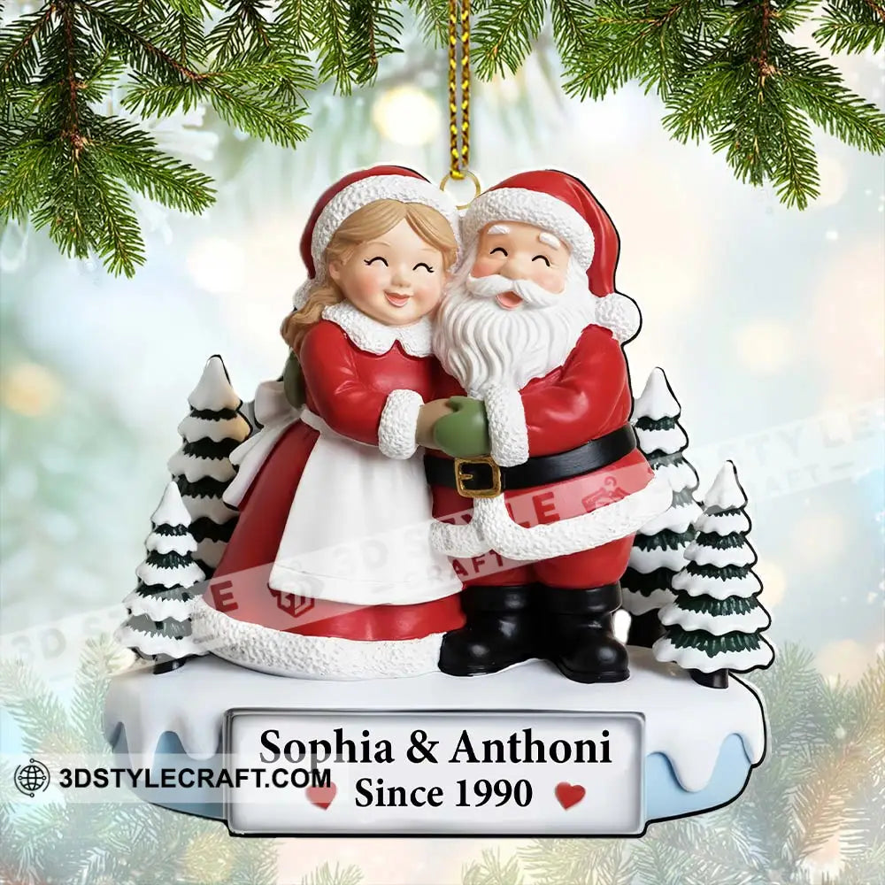 Christmas Couple Home Decor Christmas Ornament Personalized Ornament Ornament