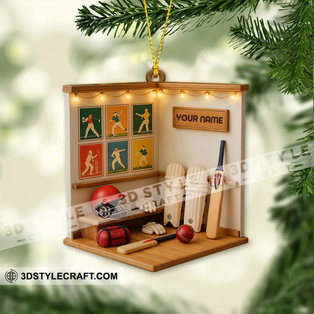 Christmas Cricket Players Home Decor Christmas Ornament Personalized Ornament Ornament