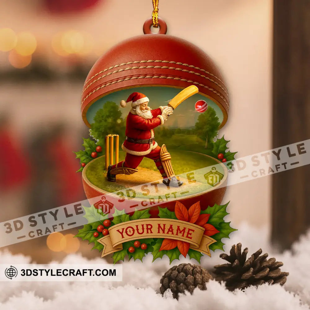 Christmas Cricket Players Home Decor Christmas Ornament Personalized Ornament Ornament
