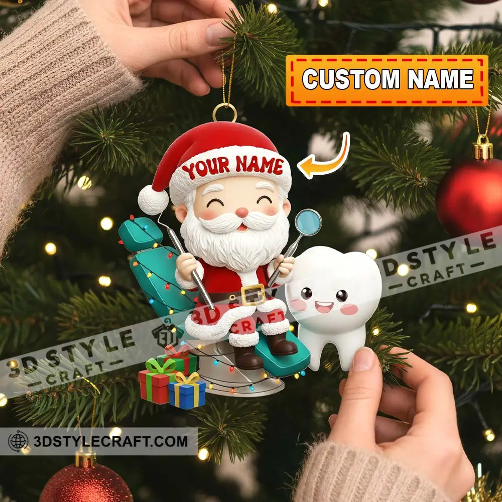 Christmas Dentist Home Decor Christmas Ornament Personalized Ornament 3.54’’ / 1 Ornament Ornament