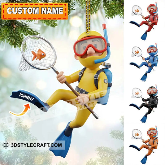 Christmas Diving Home Decor Christmas Ornament Personalized Ornament 3.54’’ / 1 Ornament Ornament