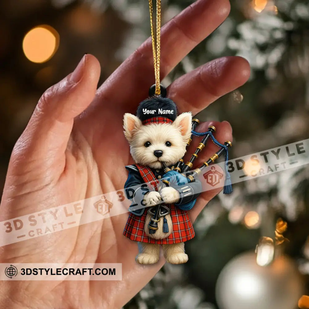 Christmas Funny West Highland Terrier Home Decor Christmas Ornament Personalized Ornament Ornament