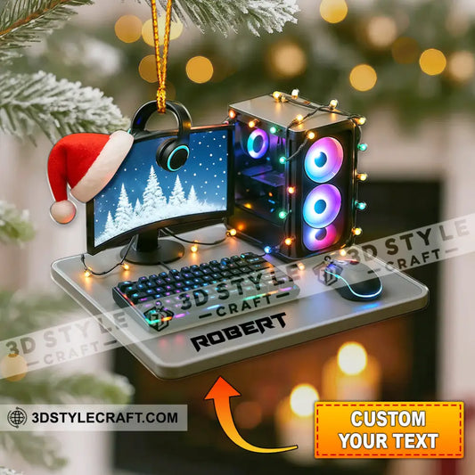 Christmas Gaming Lover Home Decor Christmas Ornament Personalized Ornament 3.54’’ / 1 Ornament Ornament