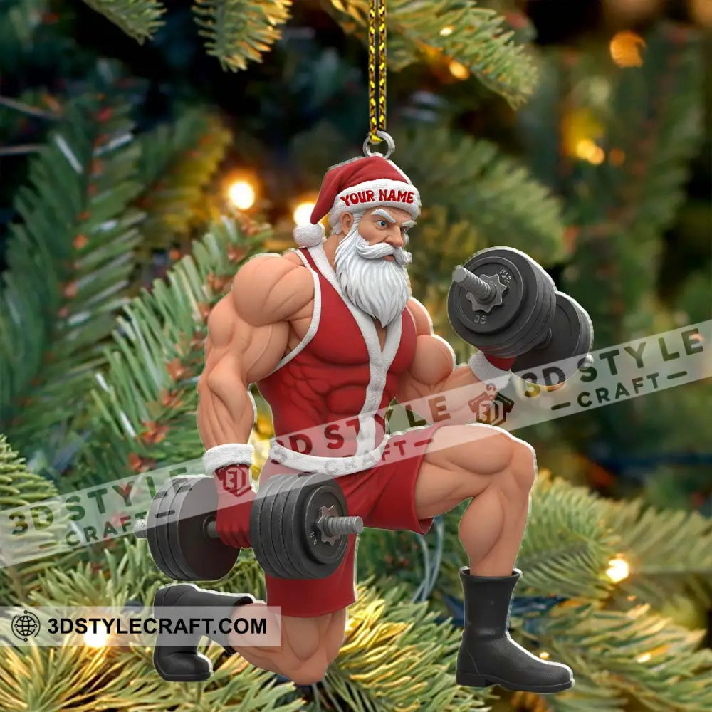 Christmas Gymer Santa Home Decor Christmas Ornament Personalized Ornament Ornament