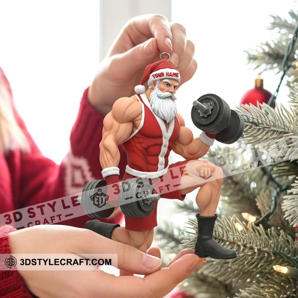 Christmas Gymer Santa Home Decor Christmas Ornament Personalized Ornament Ornament