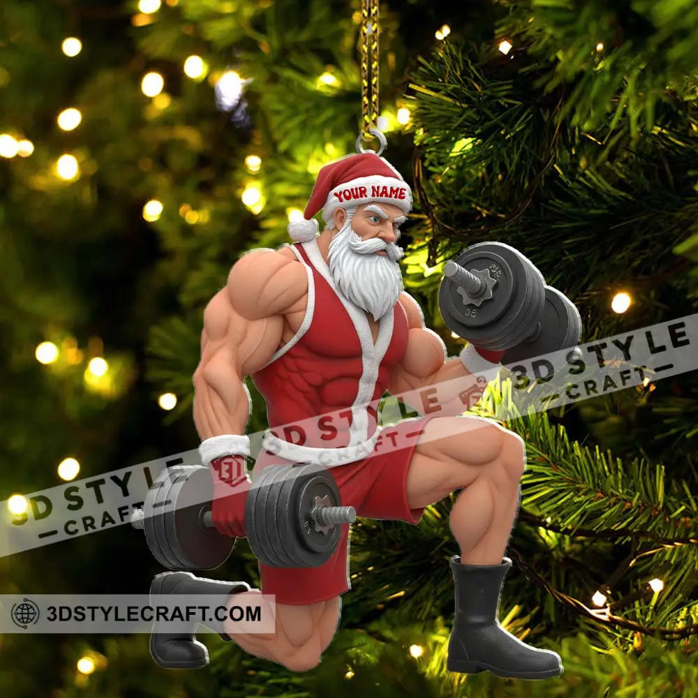 Christmas Gymer Santa Home Decor Christmas Ornament Personalized Ornament Ornament