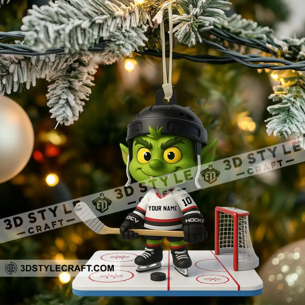 Christmas Hockey Home Decor Christmas Ornament Personalized Ornament Ornament
