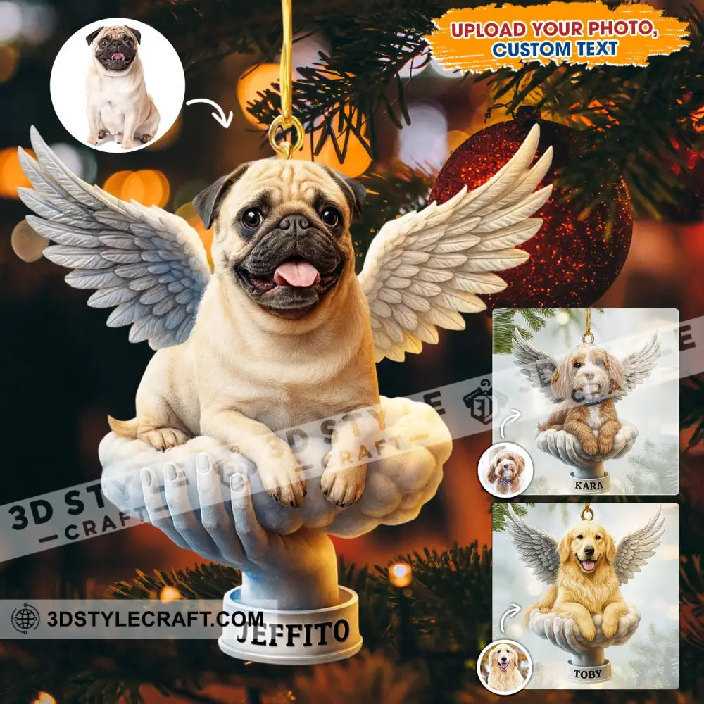 Christmas Jesus Pet Wings Home Decor Christmas Ornament Personalized Ornament 3.54’’ / 1 Ornament Ornament