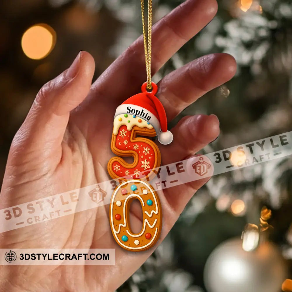 Christmas Number Home Decor Christmas Ornament Personalized Ornament Ornament