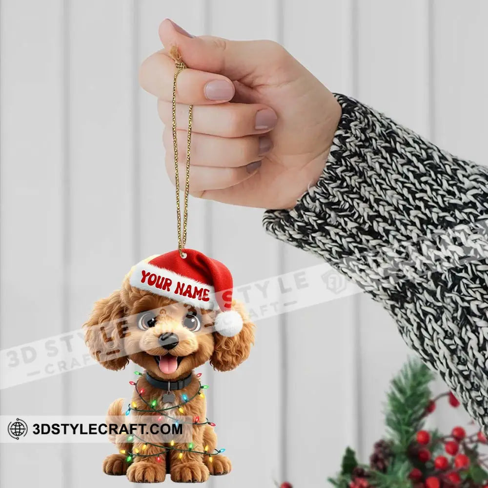 Christmas Poodle Home Decor Christmas Ornament Personalized Ornament Ornament