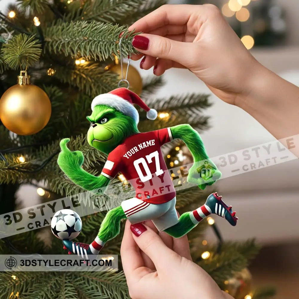 Christmas Soccer ELF Home Decor Christmas Ornament Personalized Ornament Ornament