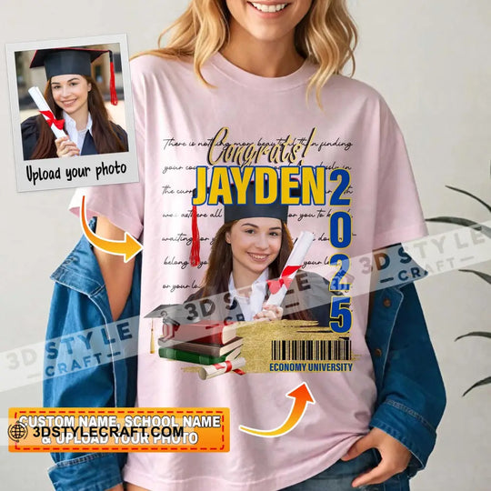 Congrats Graduation - Personalized T-Shirt style option 1