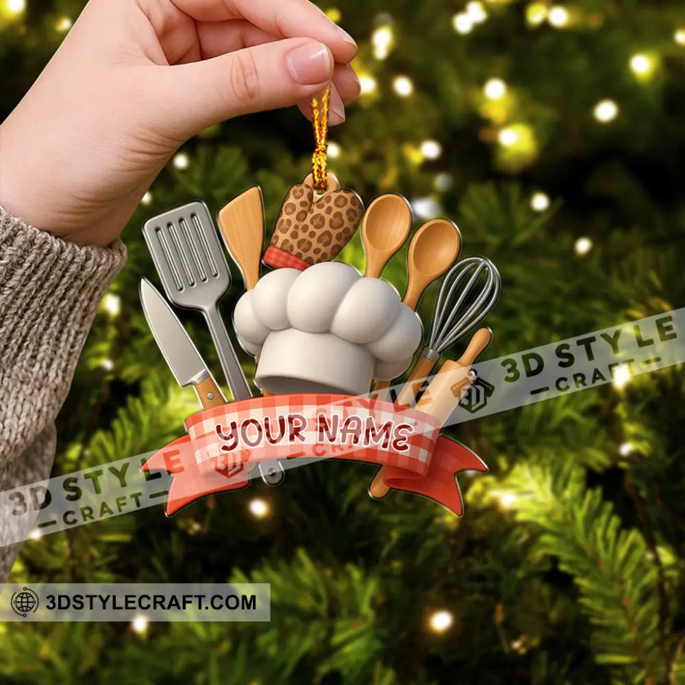 Cooking Lover Cooking Utensils Home Decor Christmas Ornament Personalized Ornament Ornament