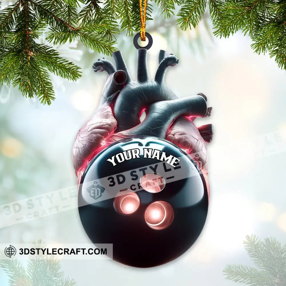 Custom Name Bowling Ornament Christmas Gift For Lover