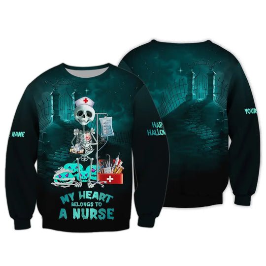 Custom Unisex Shirt, Nurse Halloween T-Shirt, Halloween Hoodie, Shirt For Halloween style option 3