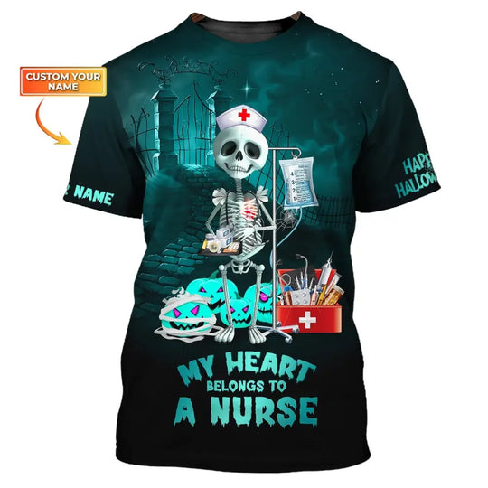 Custom Unisex Shirt, Nurse Halloween T-Shirt, Halloween Hoodie, Shirt For Halloween style option 1