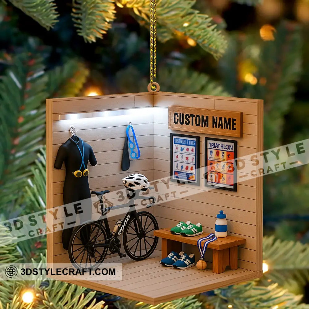 Cyclist Corner Home Decor Christmas Ornament Personalized Ornament Ornament